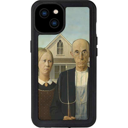 Grant Wood American Gothic iPhone 15 Plus Waterproof Case